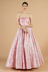 Strapless pink gown5587 video